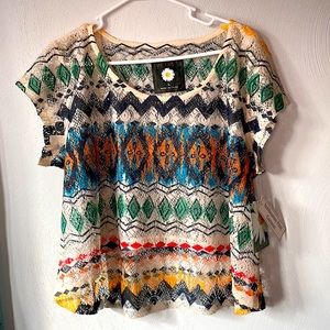 Jetset Aztec Crop Top High-Low Style